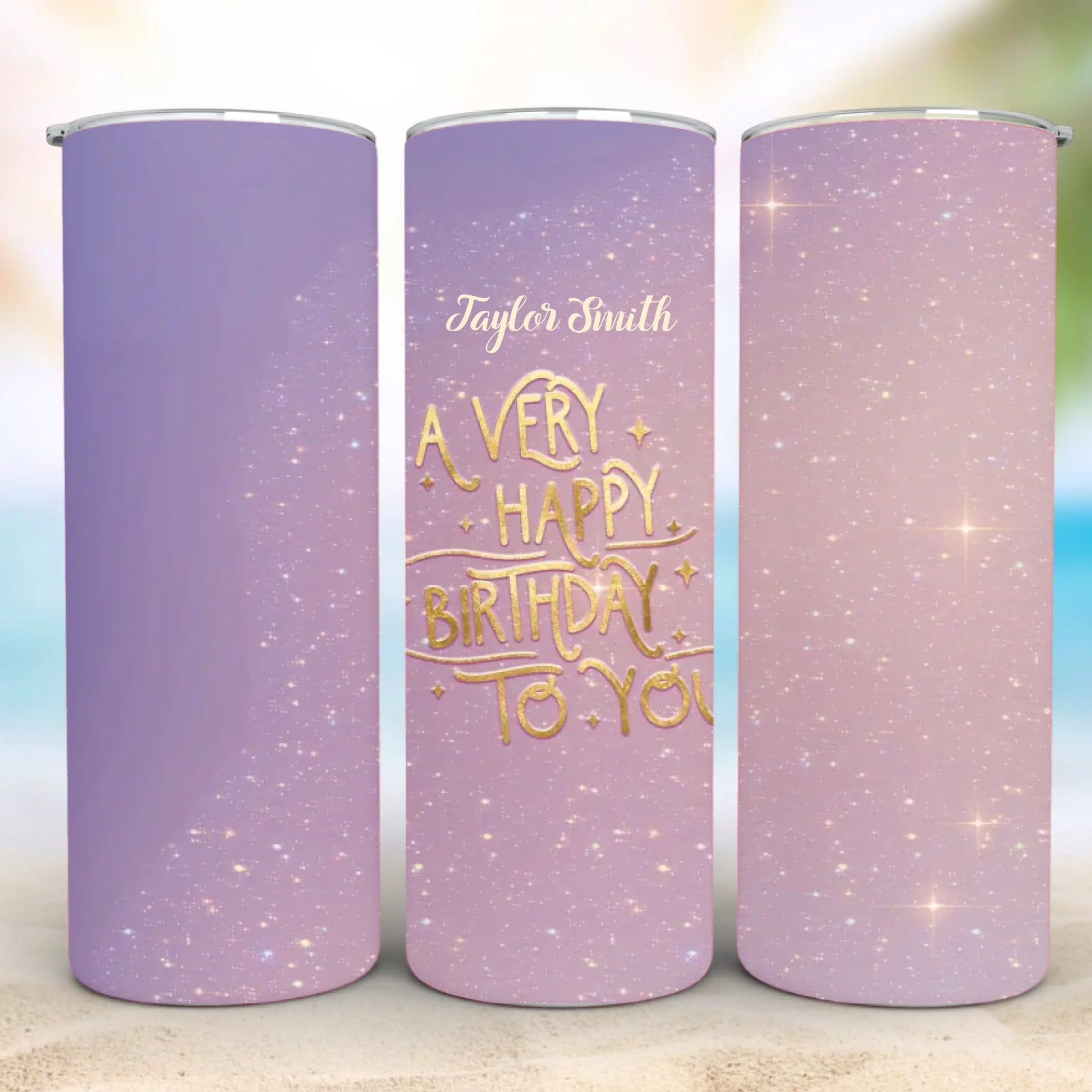 Personalized 20oz skinny tumbler – Personalized | detail view | custom name available, dishwasher safe, double-wall stai