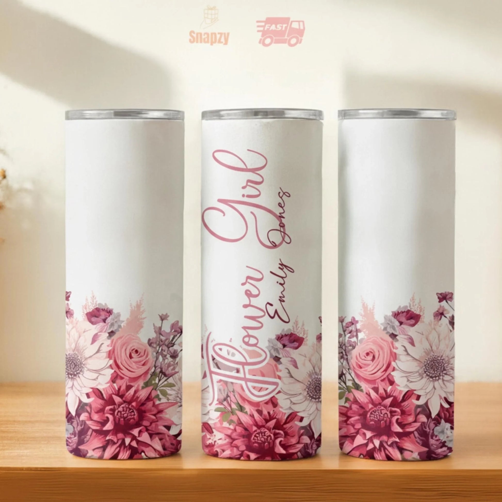 Personalized 20oz skinny tumbler – Personalized | hero view | custom name available, dishwasher safe, double-wall stainl