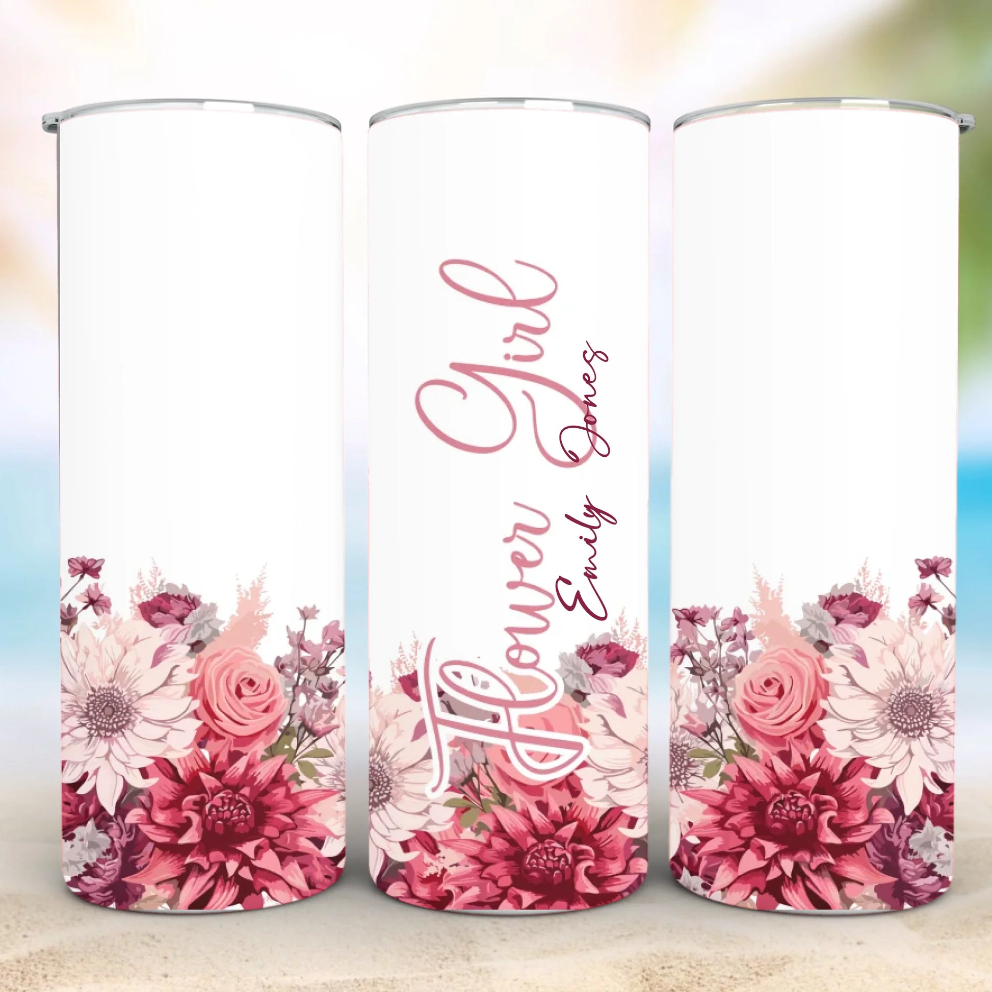 Personalized 20oz skinny tumbler – Personalized | detail view | custom name available, dishwasher safe, double-wall stai