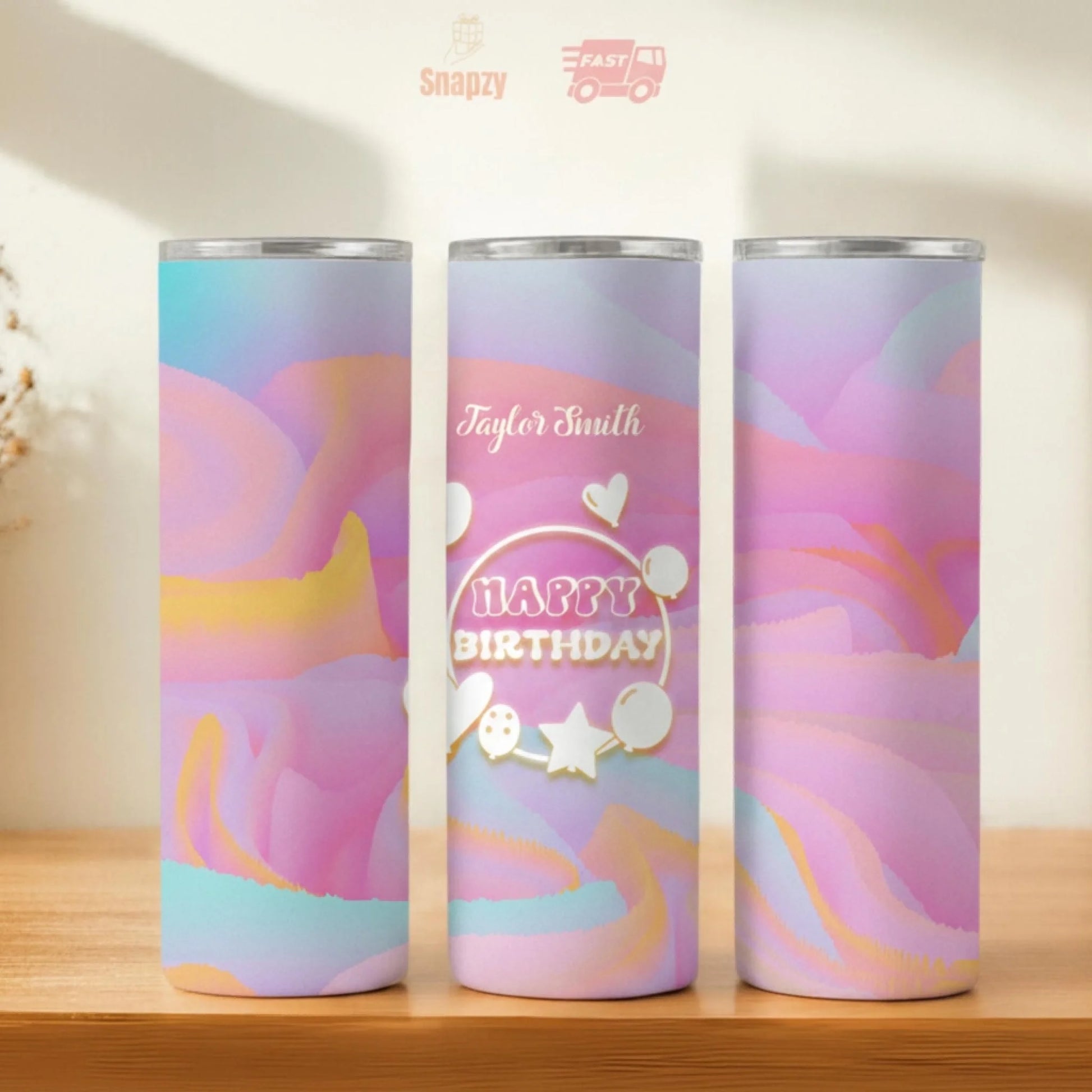 Personalized 20oz skinny tumbler – Personalized | hero view | custom name available, dishwasher safe, double-wall stainl