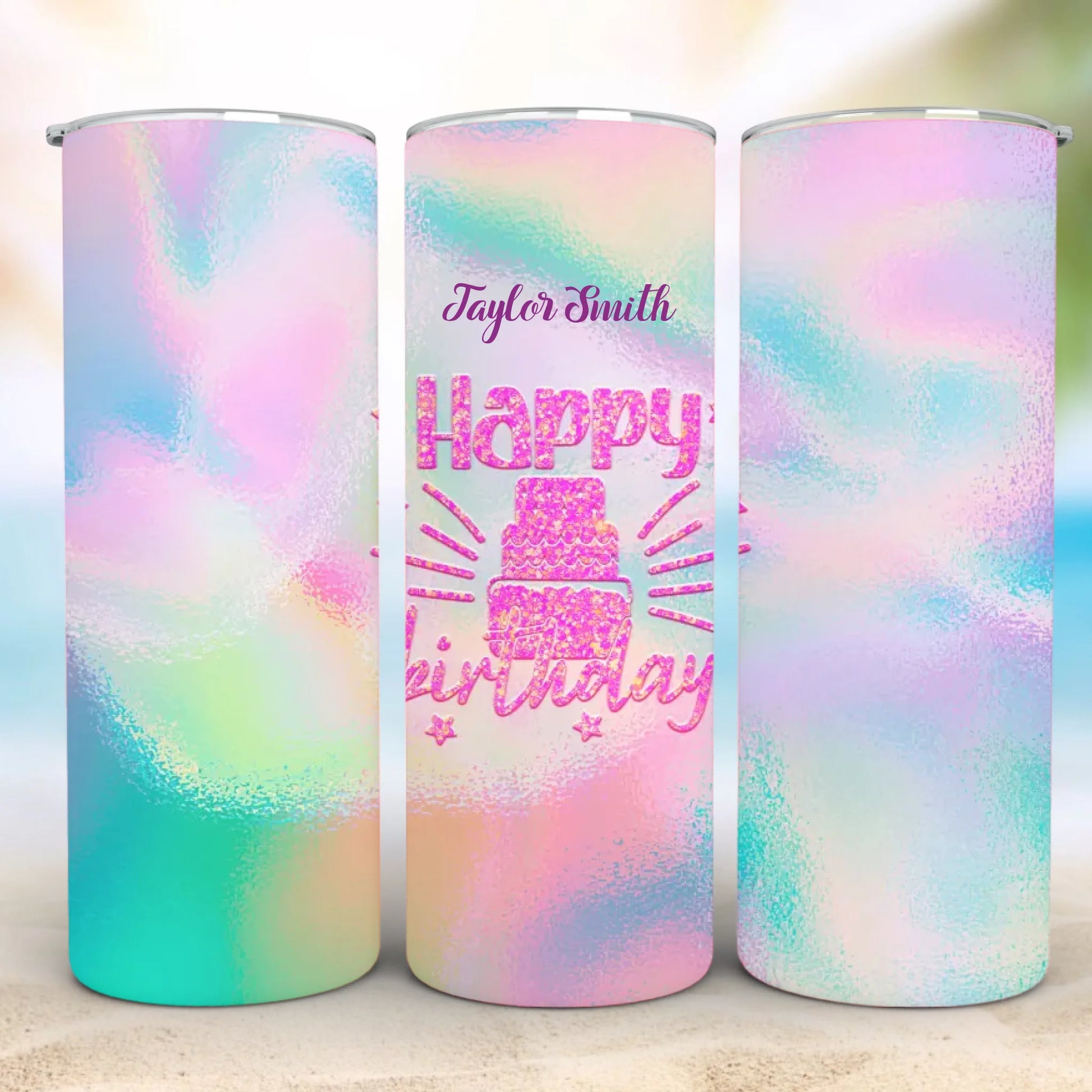 Personalized 20oz skinny tumbler – Personalized | detail view | custom name available, dishwasher safe, double-wall stai