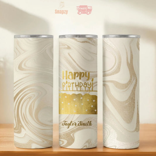 Personalized 20oz skinny tumbler – Personalized | hero view | custom name available, dishwasher safe, double-wall stainl