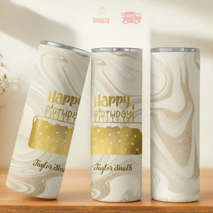 Personalized 20oz skinny tumbler – Personalized | personalization example | custom name available, dishwasher safe, doub