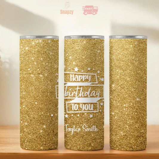 Personalized 20oz skinny tumbler – Personalized | hero view | custom name available, dishwasher safe, double-wall stainl