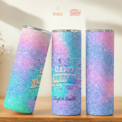 Personalized 20oz skinny tumbler – Personalized | personalization example | custom name available, dishwasher safe, doub