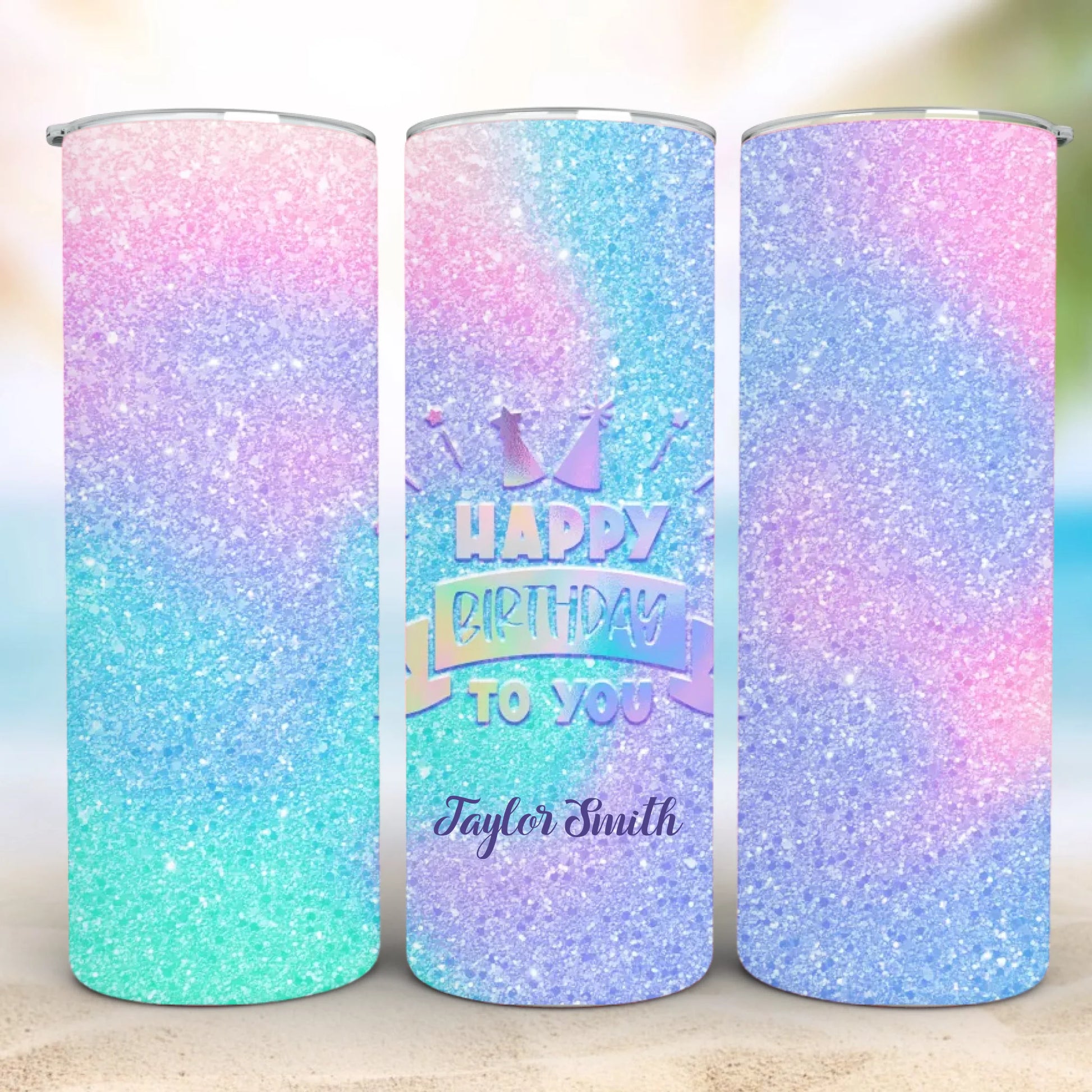 Personalized 20oz skinny tumbler – Personalized | detail view | custom name available, dishwasher safe, double-wall stai