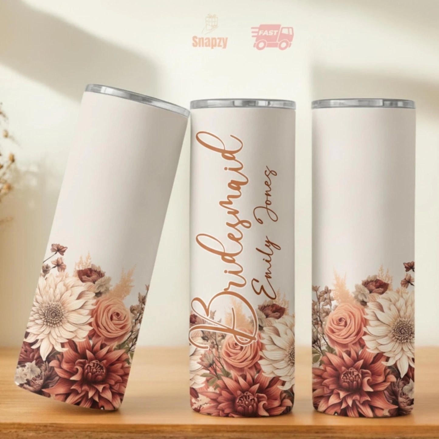 Personalized 20oz skinny tumbler – Personalized | personalization example | custom name available, dishwasher safe, doub