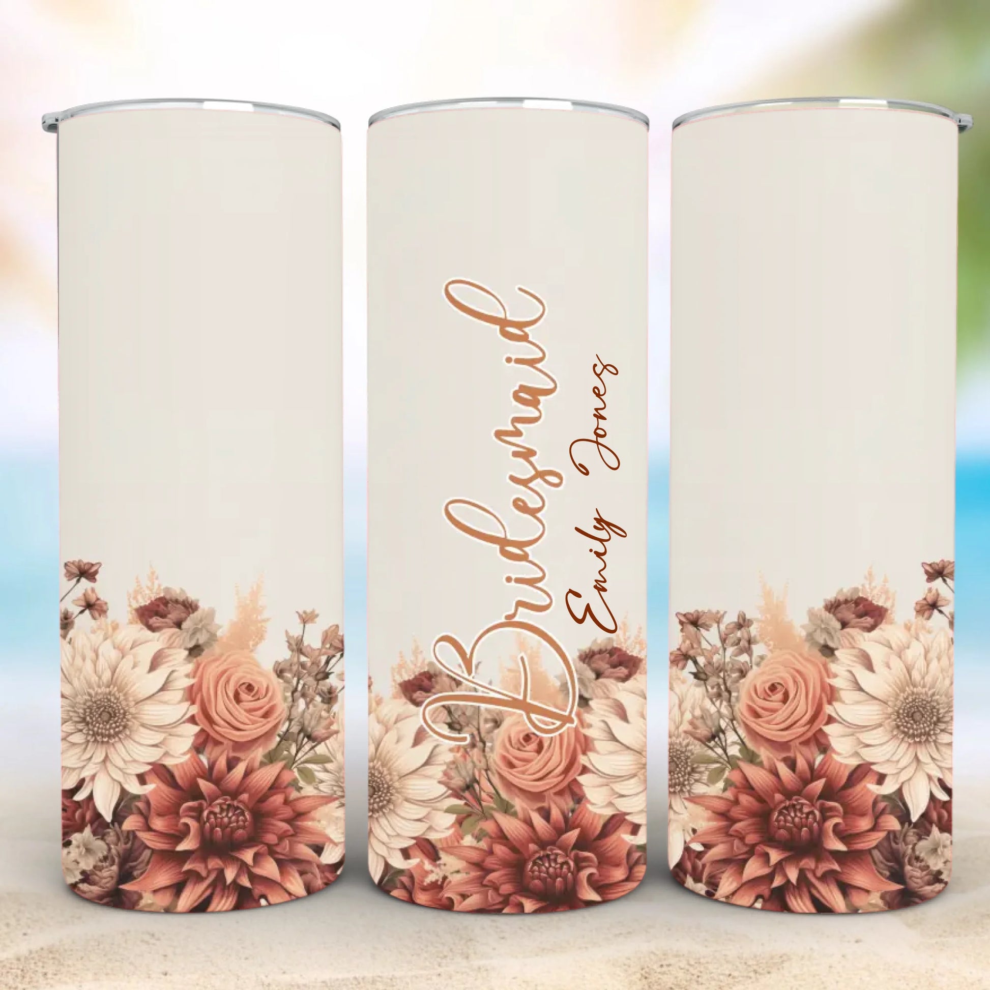 Personalized 20oz skinny tumbler – Personalized | detail view | custom name available, dishwasher safe, double-wall stai