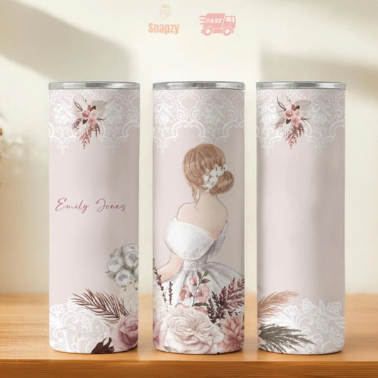 Personalized 20oz skinny tumbler – Personalized | hero view | custom name available, dishwasher safe, double-wall stainl