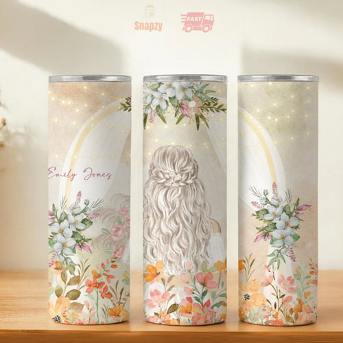 Personalized 20oz skinny tumbler – Personalized | hero view | custom name available, dishwasher safe, double-wall stainl