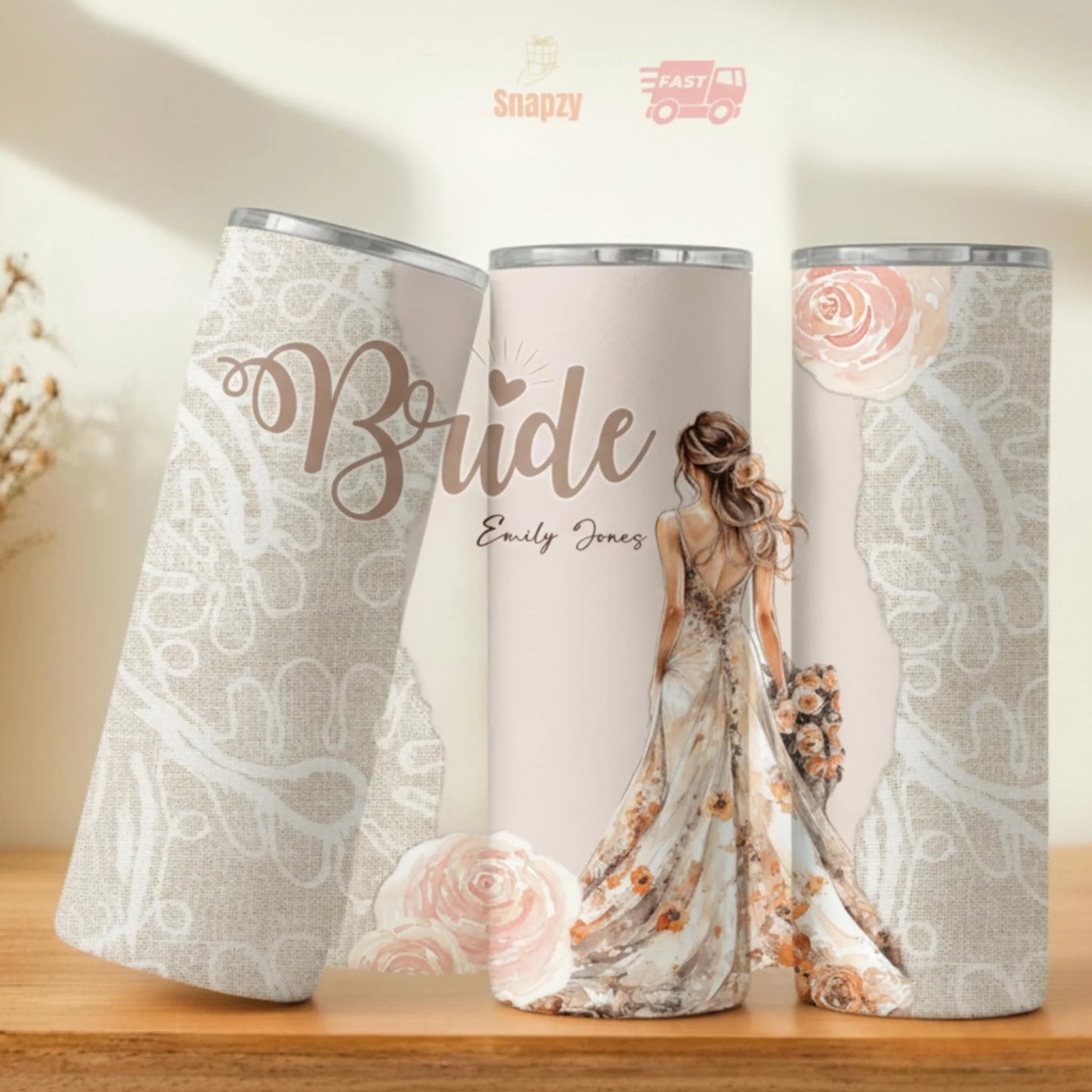 Personalized 20oz skinny tumbler – Personalized | personalization example | custom name available, dishwasher safe, doub