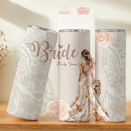 Personalized 20oz skinny tumbler – Personalized | personalization example | custom name available, dishwasher safe, doub