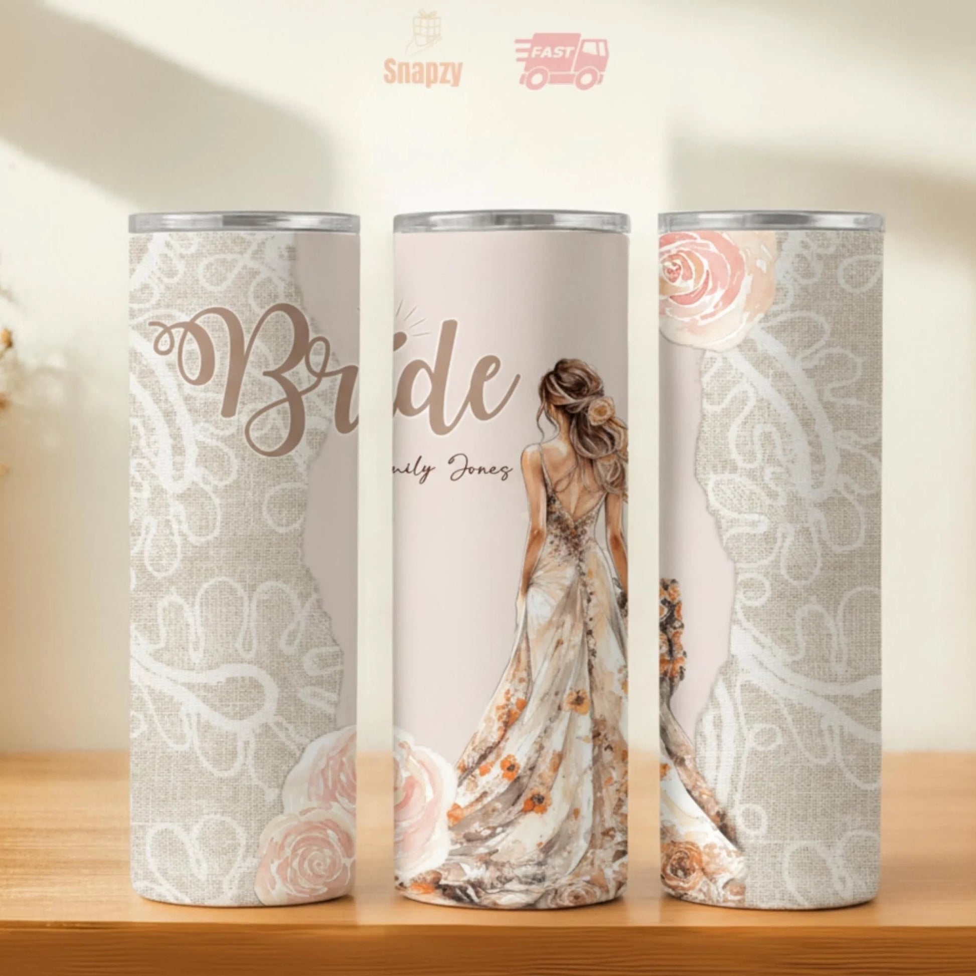 Personalized 20oz skinny tumbler – Personalized | hero view | custom name available, dishwasher safe, double-wall stainl