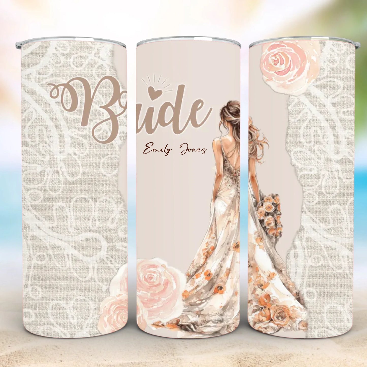 Personalized 20oz skinny tumbler – Personalized | detail view | custom name available, dishwasher safe, double-wall stai