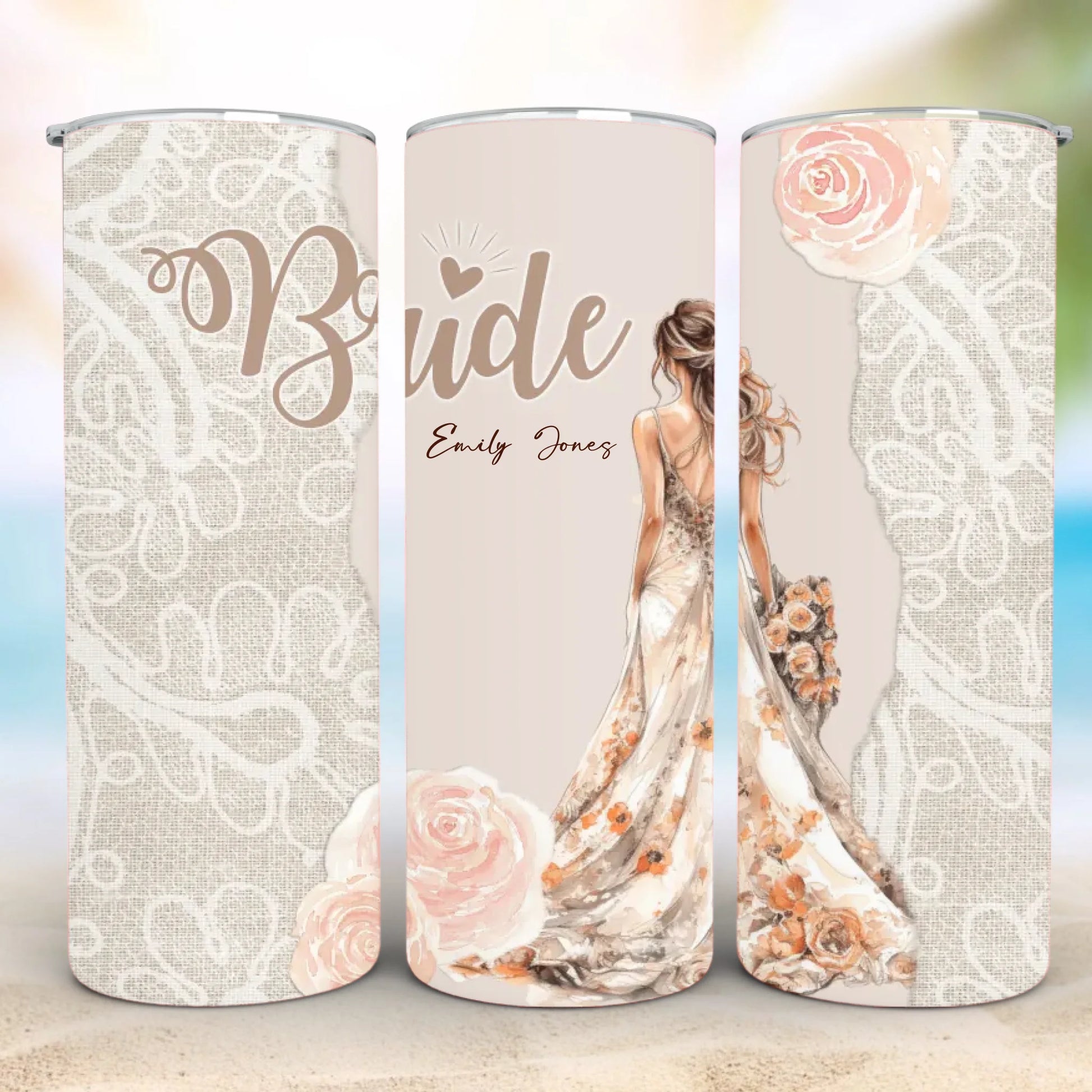 Personalized 20oz skinny tumbler – Personalized | detail view | custom name available, dishwasher safe, double-wall stai