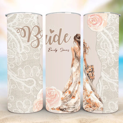 Personalized 20oz skinny tumbler – Personalized | detail view | custom name available, dishwasher safe, double-wall stai