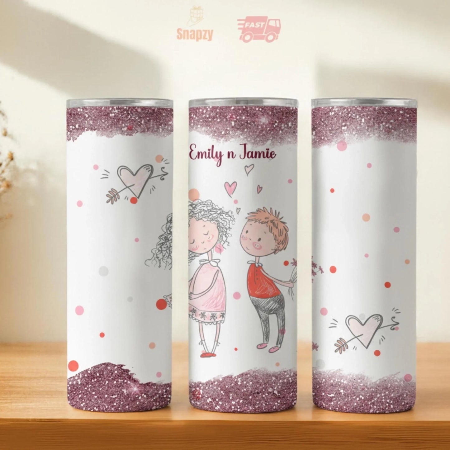 Personalized 20oz skinny tumbler – Personalized | hero view | custom name available, dishwasher safe, double-wall stainl