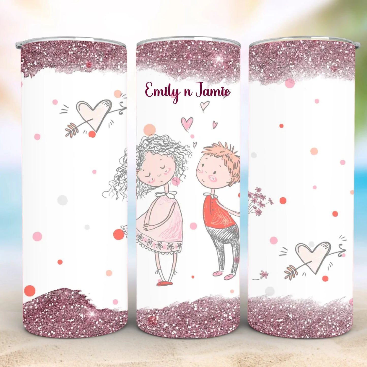 Personalized 20oz skinny tumbler – Personalized | detail view | custom name available, dishwasher safe, double-wall stai