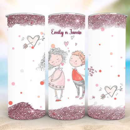 Personalized 20oz skinny tumbler – Personalized | detail view | custom name available, dishwasher safe, double-wall stai