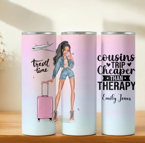 Personalized 20oz skinny tumbler – Personalized | hero view | custom name available, dishwasher safe, double-wall stainl