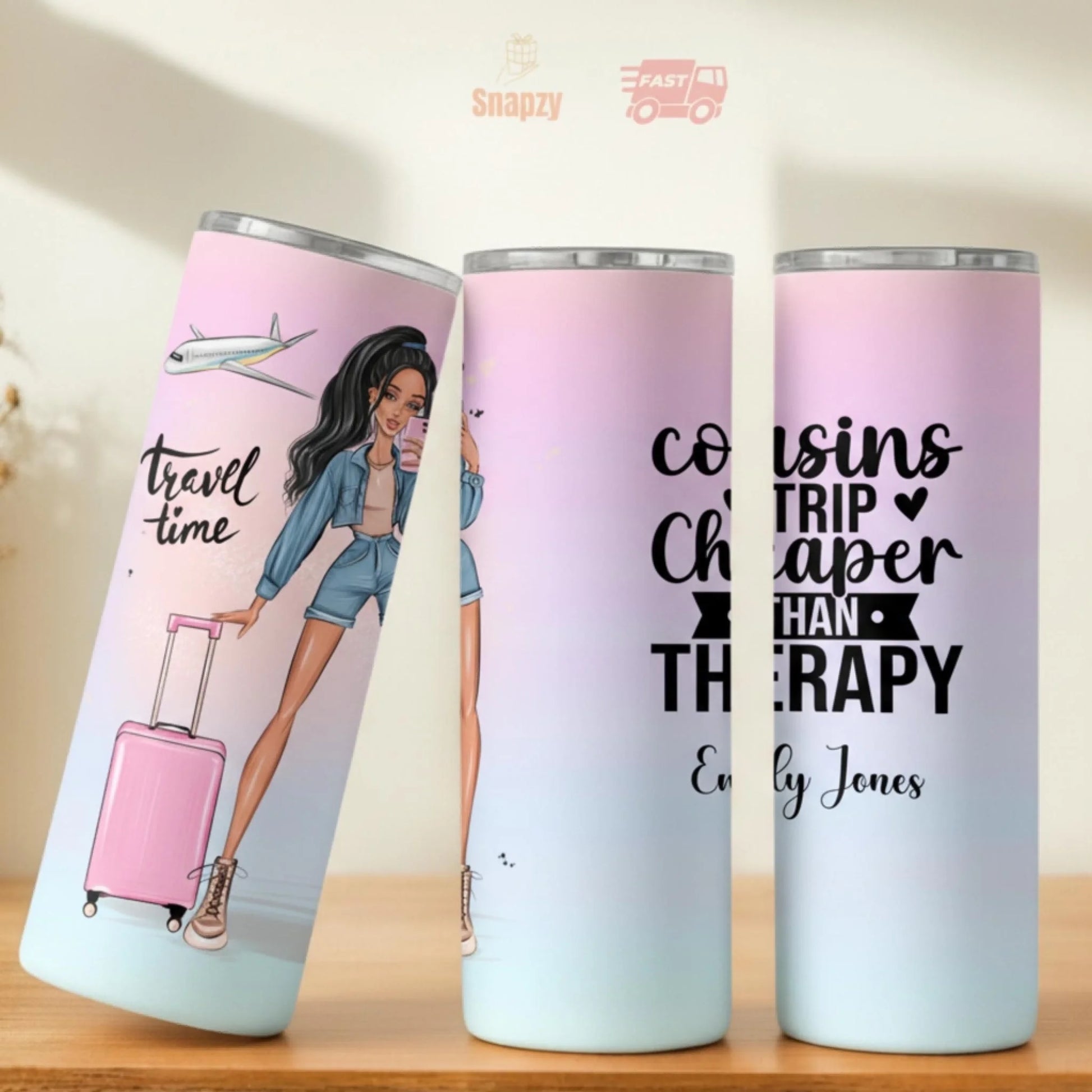 Personalized 20oz skinny tumbler – Personalized | personalization example | custom name available, dishwasher safe, doub