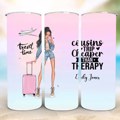 Personalized 20oz skinny tumbler – Personalized | detail view | custom name available, dishwasher safe, double-wall stai