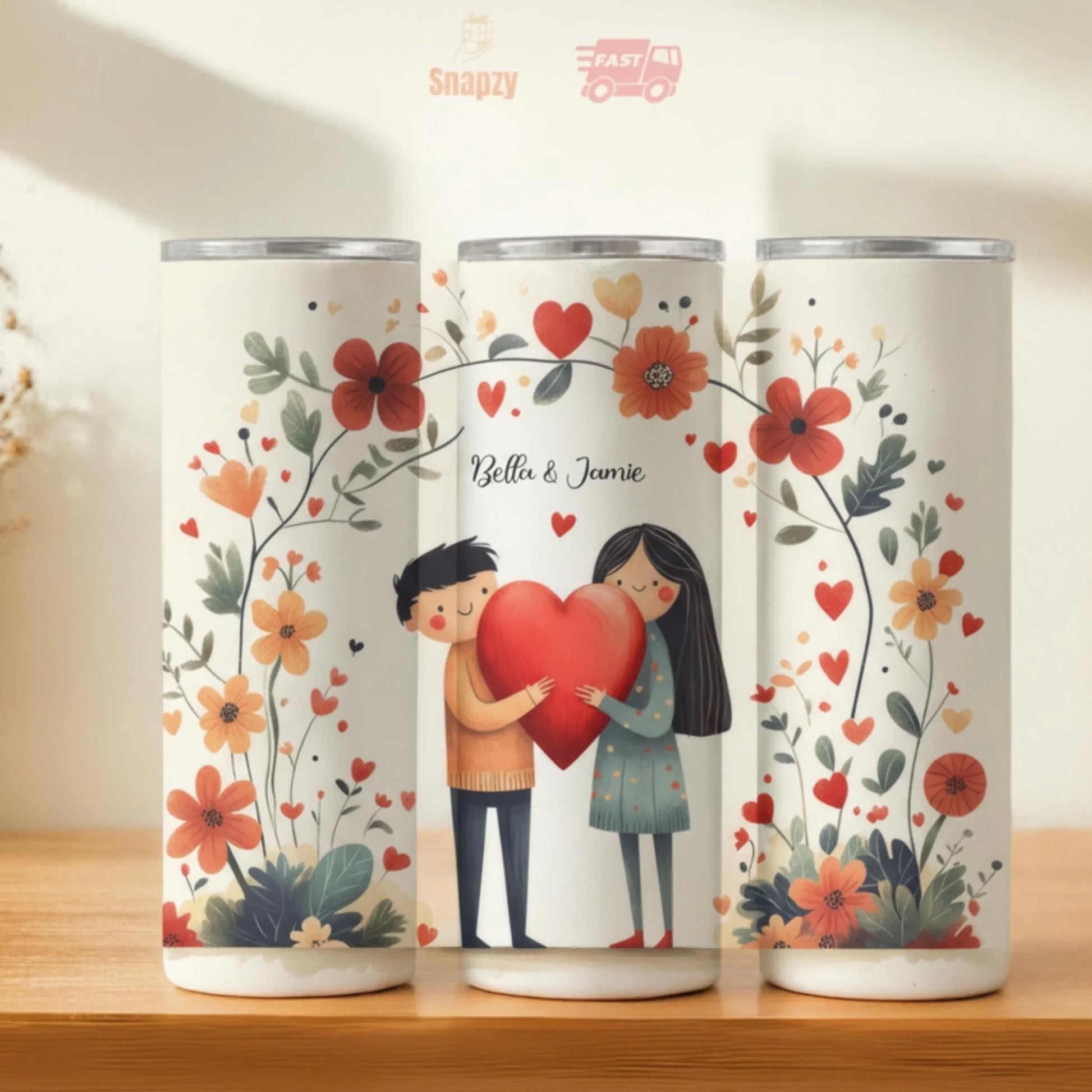 Personalized 20oz skinny tumbler – Personalized | hero view | custom name available, dishwasher safe, double-wall stainl