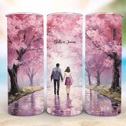 Personalized 20oz skinny tumbler – Personalized | detail view | custom name available, dishwasher safe, double-wall stai
