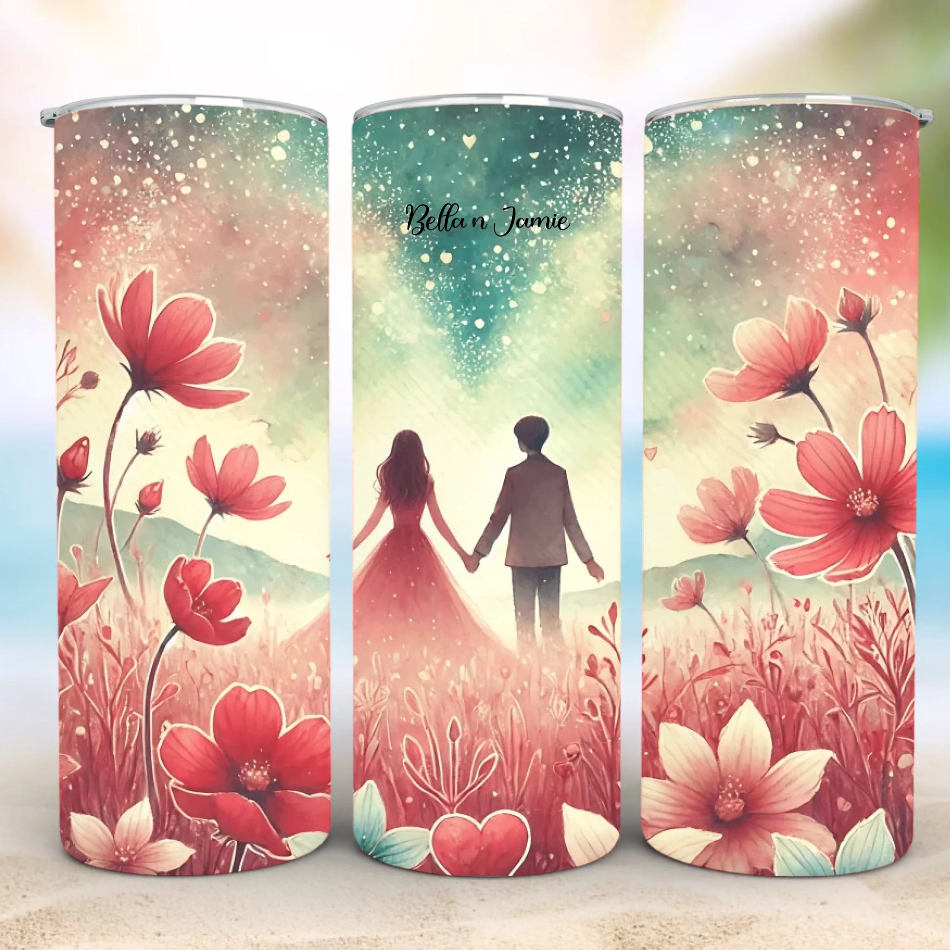 Personalized 20oz skinny tumbler – Personalized | detail view | custom name available, dishwasher safe, double-wall stai