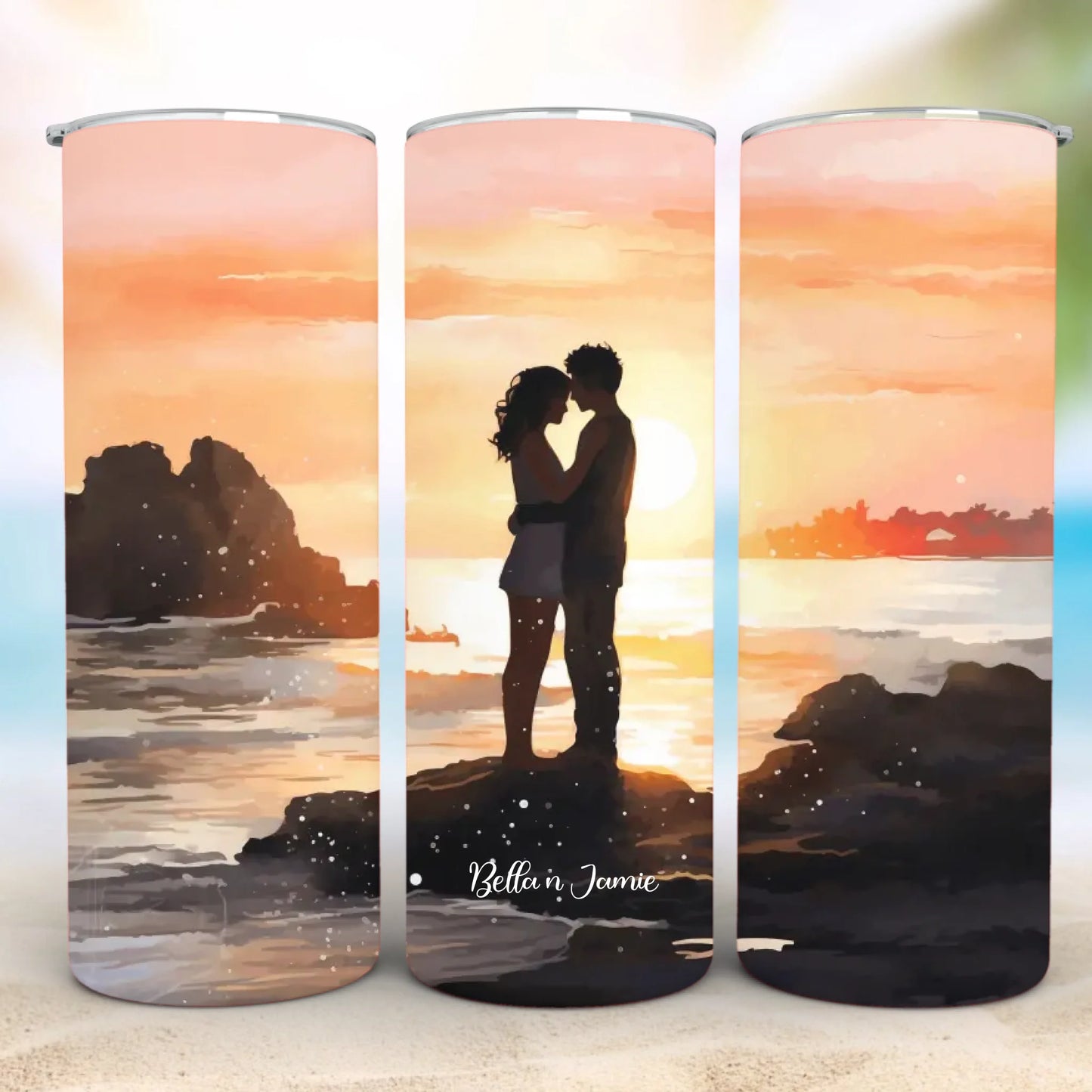 Personalized 20oz skinny tumbler – Personalized | detail view | custom name available, dishwasher safe, double-wall stai