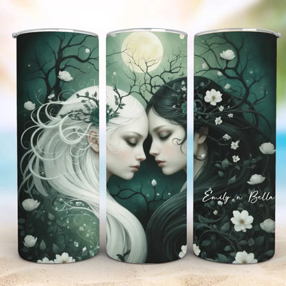 Personalized 20oz skinny tumbler – Personalized | detail view | custom name available, dishwasher safe, double-wall stai