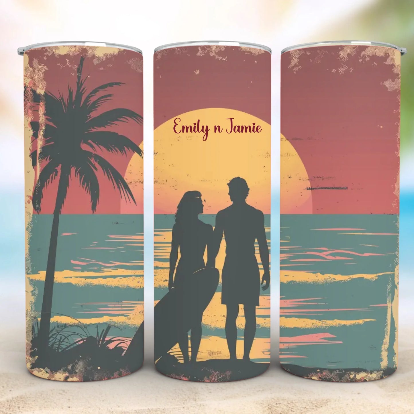 Personalized 20oz skinny tumbler – Personalized | detail view | custom name available, dishwasher safe, double-wall stai