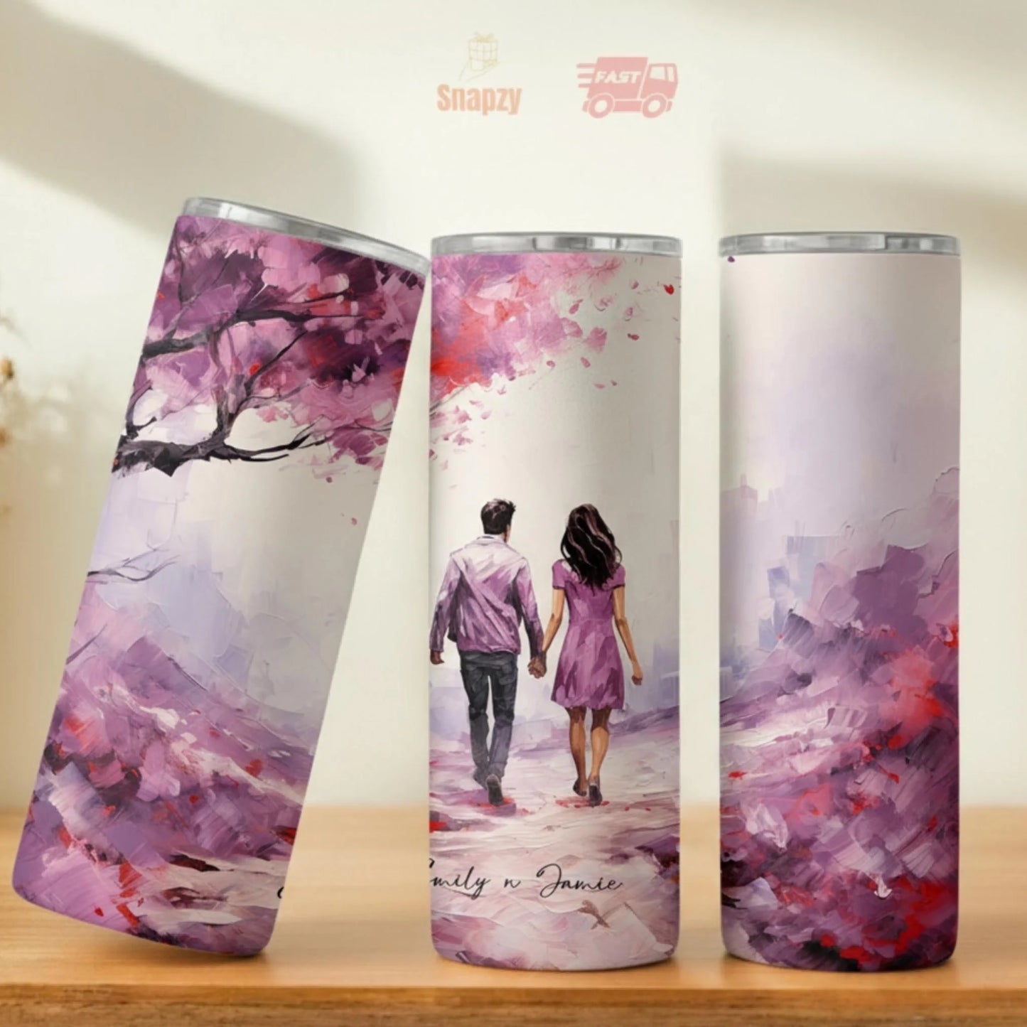 Personalized 20oz skinny tumbler – Personalized | personalization example | custom name available, dishwasher safe, doub