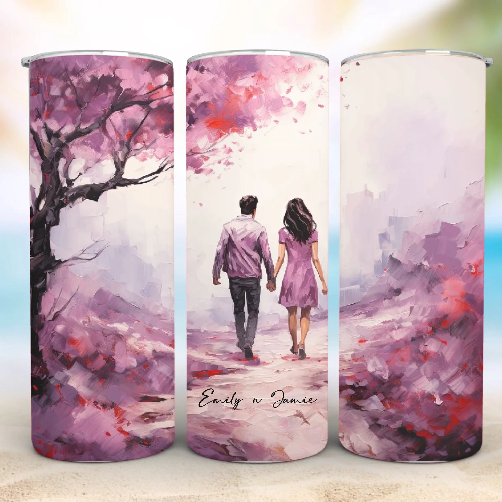 Personalized 20oz skinny tumbler – Personalized | detail view | custom name available, dishwasher safe, double-wall stai