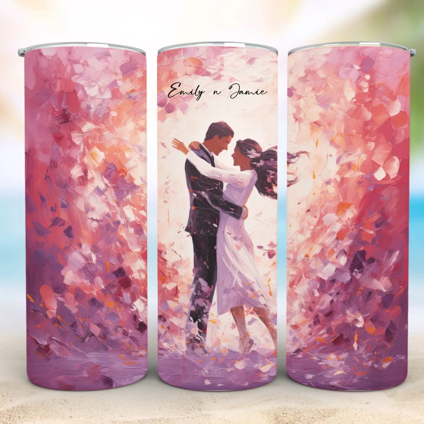 Personalized 20oz skinny tumbler – Personalized | detail view | custom name available, dishwasher safe, double-wall stai