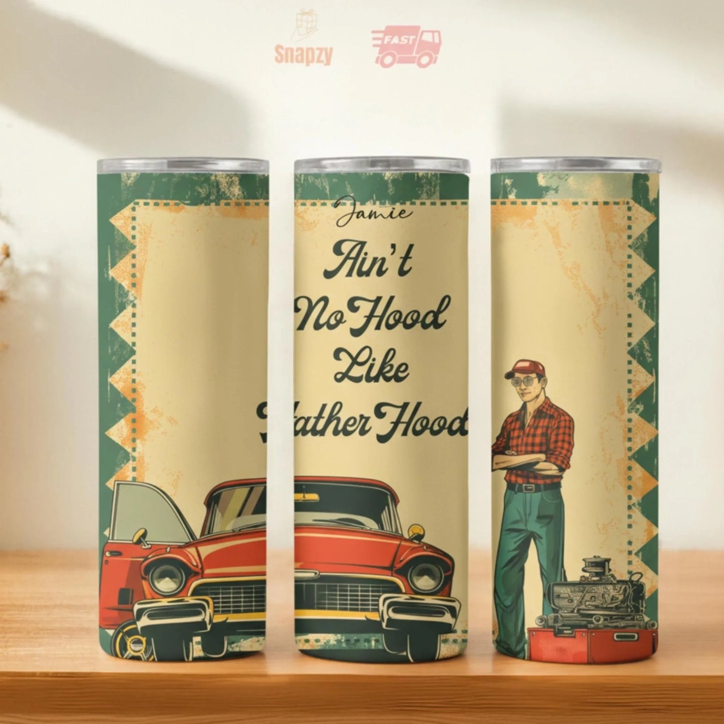 Personalized 20oz skinny tumbler – Personalized | hero view | custom name available, dishwasher safe, double-wall stainl