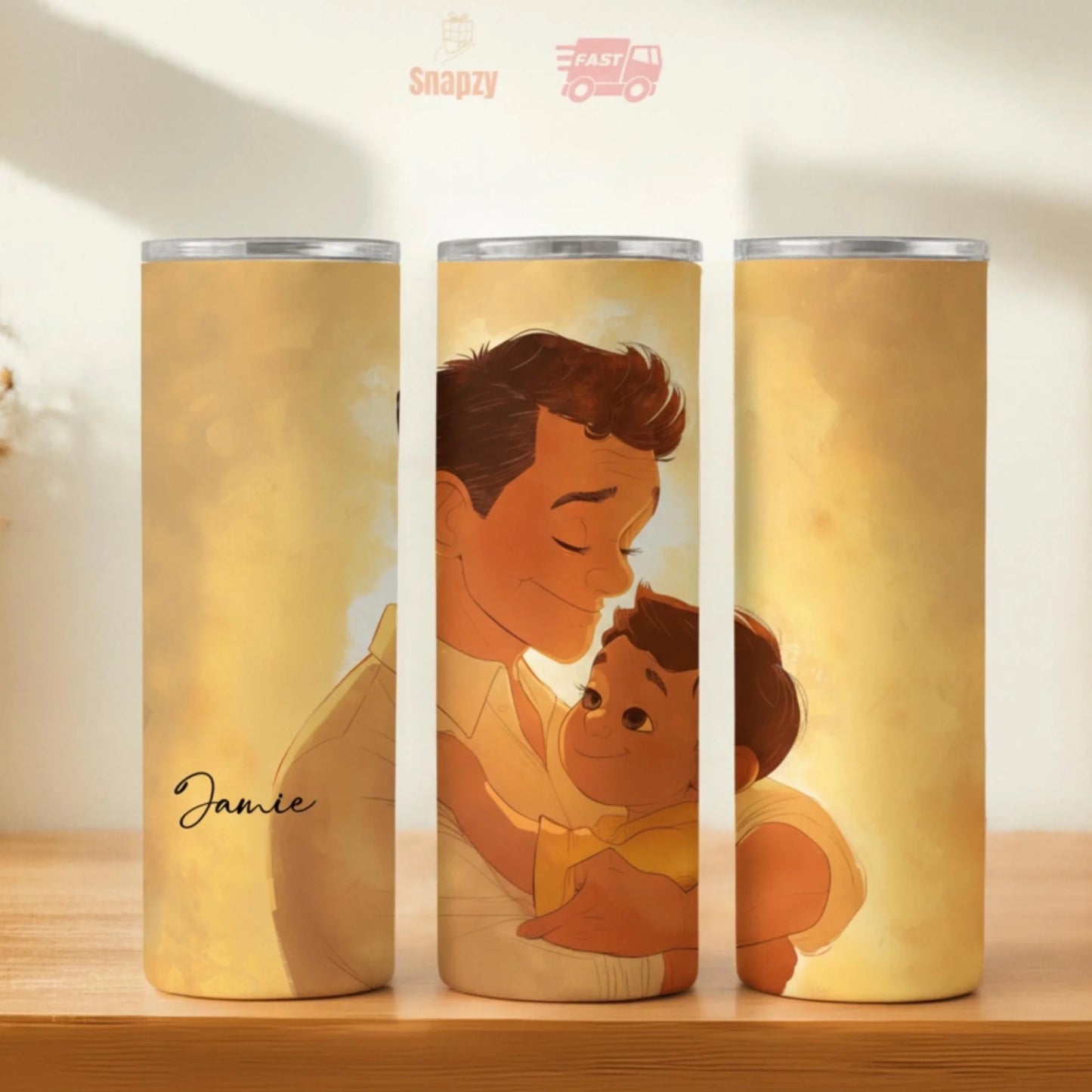 Personalized 20oz skinny tumbler – Personalized | hero view | custom name available, dishwasher safe, double-wall stainl