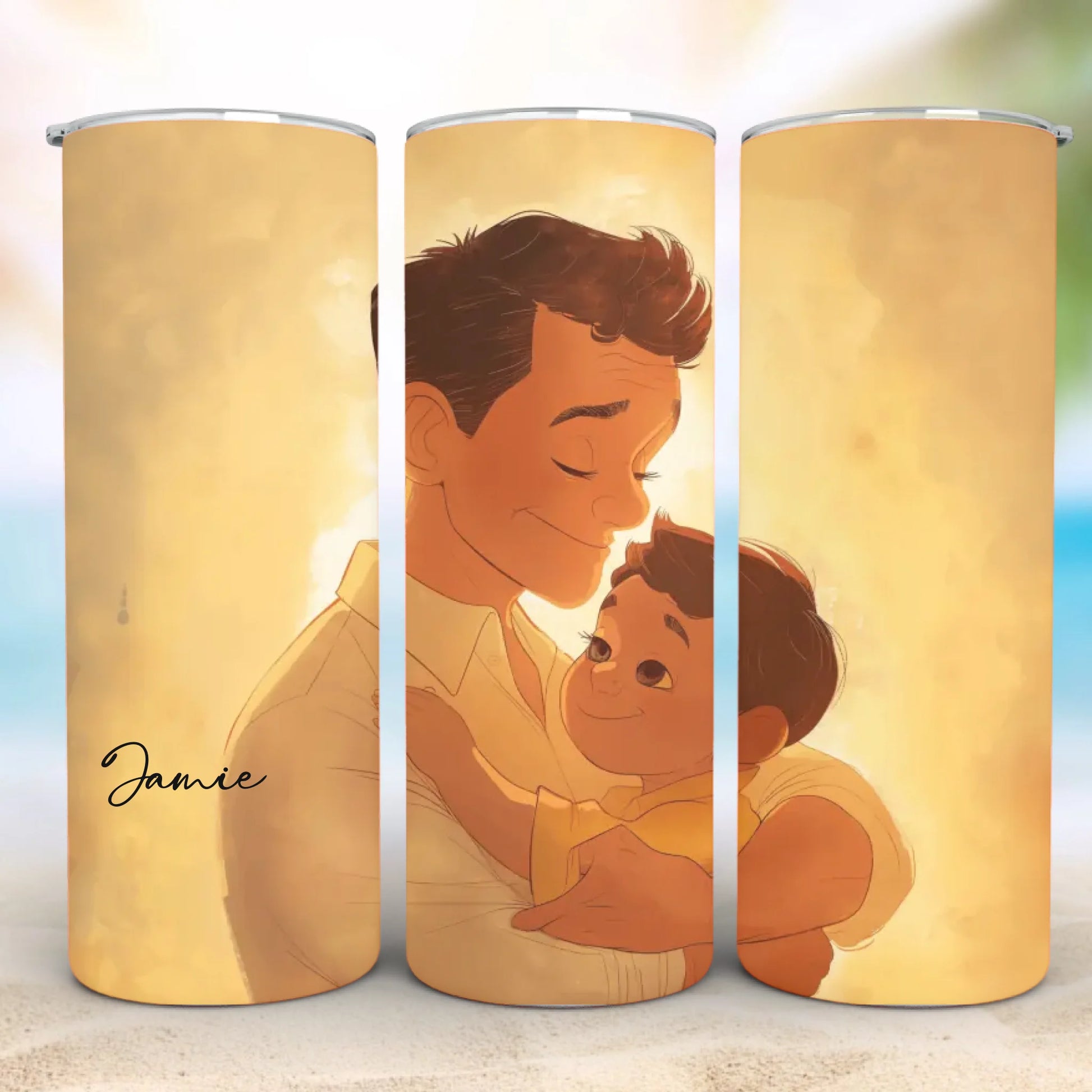 Personalized 20oz skinny tumbler – Personalized | detail view | custom name available, dishwasher safe, double-wall stai