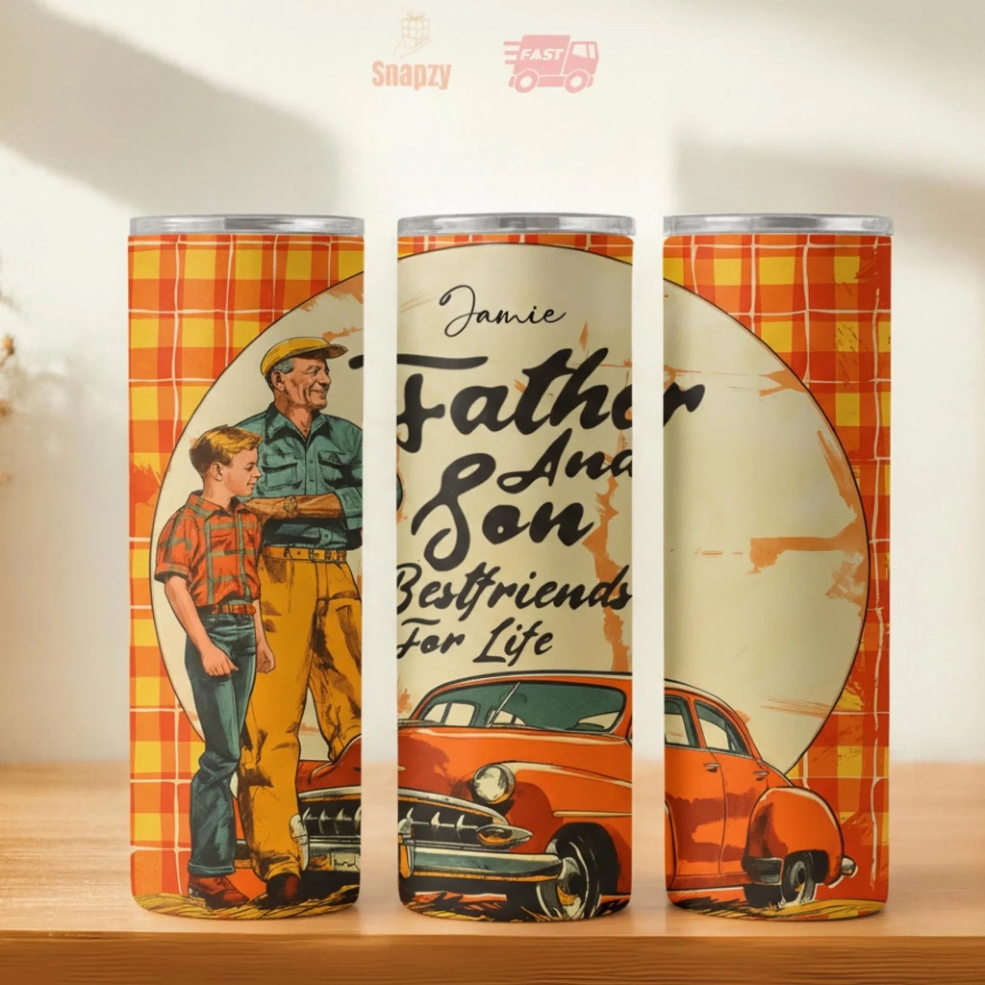 Personalized 20oz skinny tumbler – Personalized | hero view | custom name available, dishwasher safe, double-wall stainl