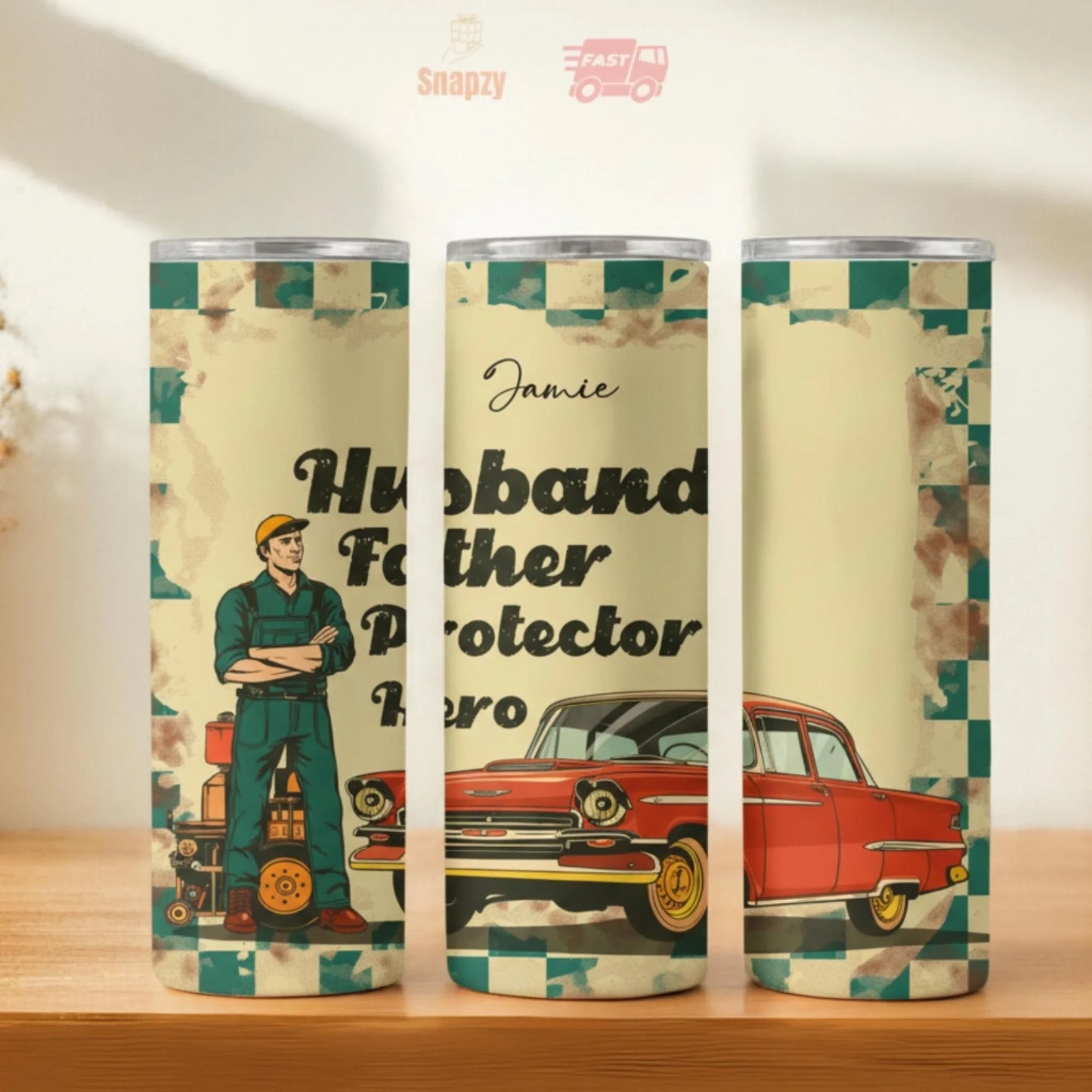 Personalized 20oz skinny tumbler – Personalized | hero view | custom name available, dishwasher safe, double-wall stainl