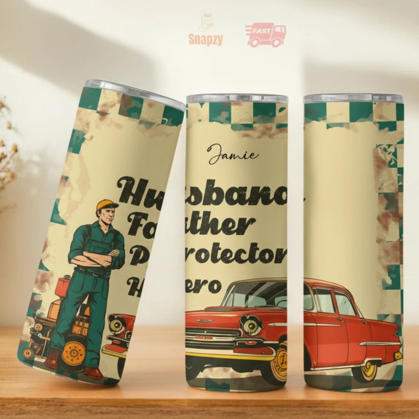 Personalized 20oz skinny tumbler – Personalized | personalization example | custom name available, dishwasher safe, doub