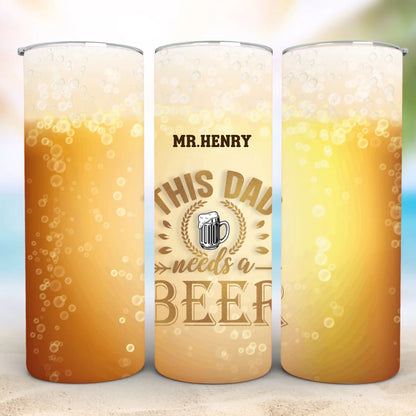 Personalized 20oz skinny tumbler – Personalized | detail view | custom name available, dishwasher safe, double-wall stai