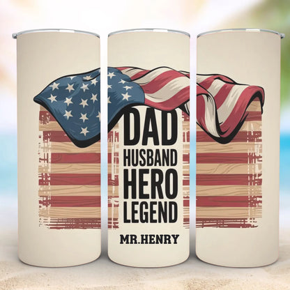 Personalized 20oz skinny tumbler – Personalized | detail view | custom name available, dishwasher safe, double-wall stai