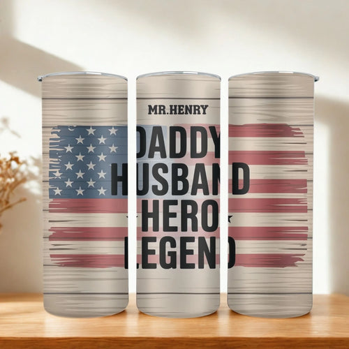 Personalized 20oz skinny tumbler – Personalized | hero view | custom name available, dishwasher safe, double-wall stainl