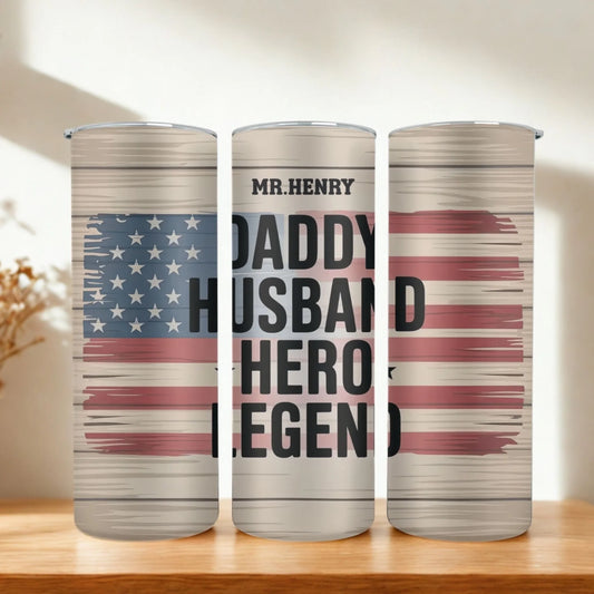 Personalized 20oz skinny tumbler – Personalized | hero view | custom name available, dishwasher safe, double-wall stainl