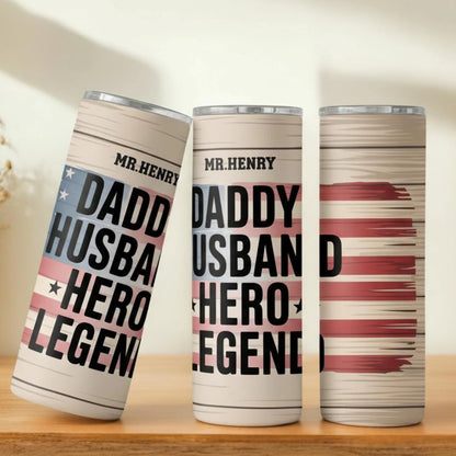 Personalized 20oz skinny tumbler – Personalized | personalization example | custom name available, dishwasher safe, doub