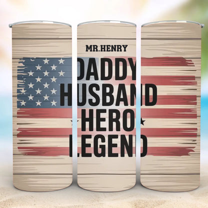 Personalized 20oz skinny tumbler – Personalized | detail view | custom name available, dishwasher safe, double-wall stai