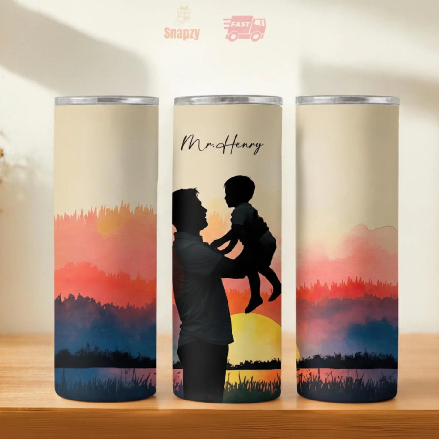 Personalized 20oz skinny tumbler – Personalized | hero view | custom name available, dishwasher safe, double-wall stainl