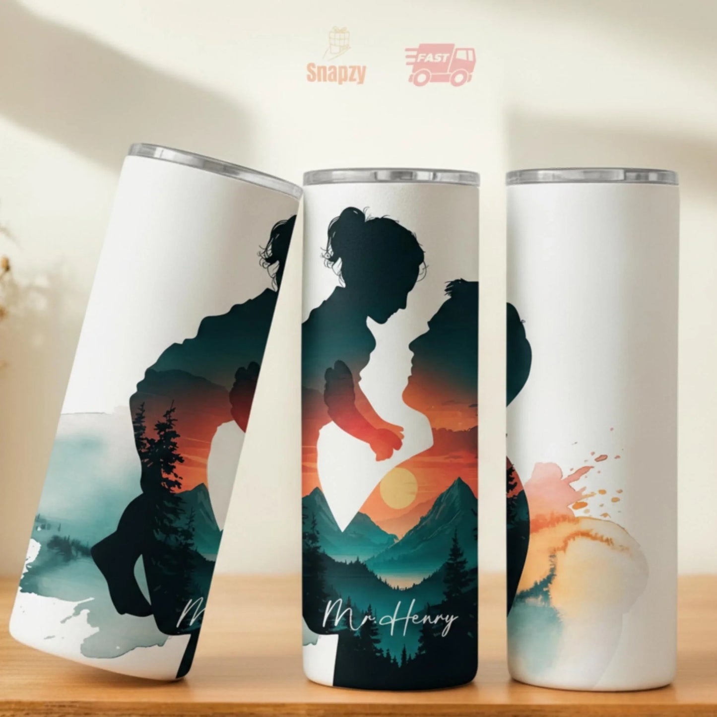 Personalized 20oz skinny tumbler – Personalized | personalization example | custom name available, dishwasher safe, doub