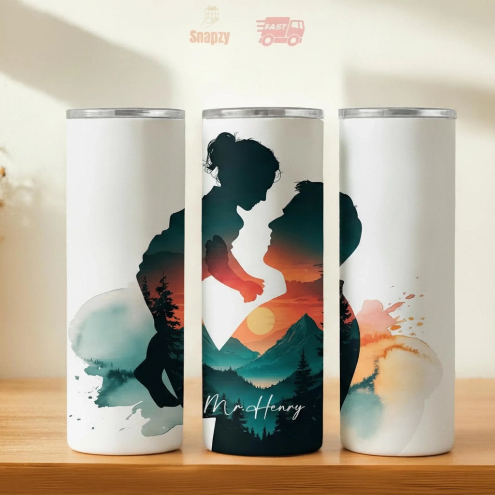 Personalized 20oz skinny tumbler – Personalized | hero view | custom name available, dishwasher safe, double-wall stainl